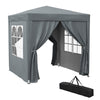 2m x 2m Garden Heavy Duty Pop Up Gazebo Marquee Party Tent Canopy Grey