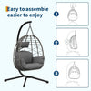 Hanging Rattan Egg Chair Garden Swing Chairs Patio Indoor Outdoor With Cushions