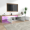 LED TV Stand Cabinet Unit High Gloss Front 3 Doors TV Entertainment RGB Lights