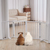 4 Panels Folding Pet Gate Freestanding Wooden Dog Fence Safety Barrier Divider