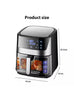 10.5L Air Fryer Digital Kitchen Oven 1700W Oil Free Low Fat Healthy Frying Cooke