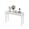 120x35cm Mirrored Console Table Diamond Crystal Hallway w/ Thicken Tapered Legs