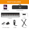 ♬Mustar 88 Semi Weighted Keys Digital Piano PortableKeyboard Pedal Stand Stool