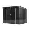 8 x 6ft Garden Shed with Foundation Kit, Double Door Outdoor Metal Storage Shed