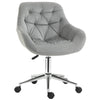 Vinsetto Velvet Home Office Chair Desk Chair with Adjustable Height, Grey