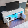 120cm White High Gloss TV Table Stand Entertainment Cabinet Unit with LED Light
