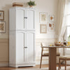 Kitchen Pantry Cupboard Freestanding Tall Storage Cabinet With 6 Door Shelves Ry