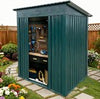 6 x 4 FT Garden Shed Storage Shed Waterproof with Foundation Kit & Vents, Green