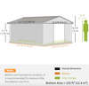 Metal Garden Storage Shed Large Summer Tool House Foundation Kit Lock Doors Unit