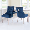 Set of 2/4/6/8 Dining Chairs, Plush Velvet Tufted Bentley Chairs and Studded
