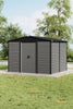 Wood Effect Garden Storage House with 2 Sliding Doors Outdoor Metal Sheds 10x8ft