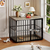 43" Large Dog Crate Furniture with Double Door Pet Cage Pet House Dog Kennel