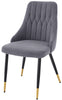 8 Grey Velvet Dining Chairs set Gold Tip Legs velvet luxury dining chairs x 8
