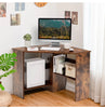 90° Corner Desk Computer Table Home Office Writing Desk Workstation w/ Shelves