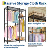 Heavy Duty Clothes Rack,Freestanding Wardrobe with Adjustable Shelve for Bedroom