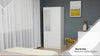 2-Door Wardrobe w/ Adjustable Shelf 3 Drawers Mirror Home Storage, 180cm, White