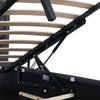 Upholstered Bed Frame with Hydraulic Lift 5FT King Size Bed Frame with Headboard