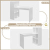 Computer Desk Office Study Desk with Storage Shelf Home Office Desk White