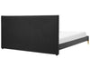 Velvet EU Super King Size Bed Black LIMOUX