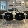 Set of 2 Marco Dining Chairs Brushed Velvet