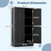 Kitchen Cupboard Cabinet Bathroom Floor Storage Cabinet-Black