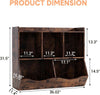 Kids Wooden Toy Storage Cabinet, Multi Shelf Bookshelf Organiser with Cubbies