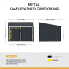 Large Outdoor Garden Bicycle Shed Bike Park Storage Garage Double Door Bike Lane