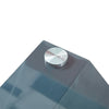 Zanti Clear Glass Dining Table With Grey High Gloss Base