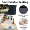 Velvet Swivel Bar Stools Set of 2 Swivel Kitchen Barstools Bar Chairs Grey Black