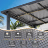 2.4x3 m Lean to Gazebo Outdoor Metal Harodtop Wall-Mounted Heavy Duty Pergolas