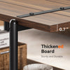 2-Tier Coffee Table Wood Tabletop Metal Frame Industrial Style for Living Room