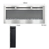 LED Fireplace Media Wall Fire Wall Mounted / Standing Electric Heater 40-100in