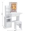 Dressing Table With Drawers Mirror Stool Wireless Charging Set Makeup Vanity UK