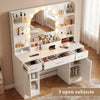 Large Dressing Table w/ Hollywood Bulbs Mirror 3 Drawer Multi-Socket Makeup Zgyo