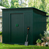 Metal Garden Shed 6 X 4ft Outdoor Yard Storage Tool House Slide Door &VENT GREEN