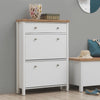 Shoe Rack Storage Cabinet Wooden Stand Cupboard Unit 3 Drawer Organiser White