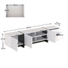TV Stand Cabinet Unit Modern High Gloss Front 3 Doors TV Entertainment White