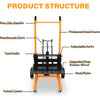 Miniature Forklift Manual Hydraulic Stacker Lightweight Small Lift Truck