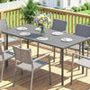 Garden Dining Table for 6 Person, 165 x 80 cm Rectangular Outdoor Dining Table