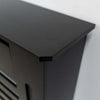 RADIATOR COVER Wall Cabinet MDF Wood Black Horizontal Line Grill Shelf Cabinet