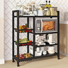4 Tier Kitchen Basket Storage Trolley Rack Fruit Vegetable Organiser Shelf Cart