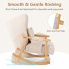 Nursery Rocking Chair Upholstered Glider Rocker w/High Backrest-Beige