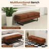 Salon Reception Bench Office Chair-Brown