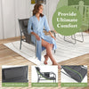 3 Piece Outdoor Patio Metal Chair & Coffee Table Set Bistro Set