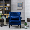 Velvet Occasional Relax Lounge Accent Tub Armchair Sofa Rivet Button Back Chair