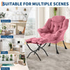 Comfy Lazy Chair with Footstool Relax Lounge Chair Accent Armchair Sofa Chair