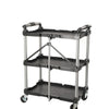 Portable Folding Workshop Garage Trolley 3 Level Shelf Cart Storage 165lb UK