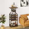Metal Rack Cabinet Floor Bottle Storage Holder Stand Display Shelf