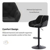 Set of 2/4 Bar Stools Velvet w/Armrest 8cm Thick Seat Swivel Bar Chair Breakfast