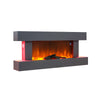 Black Wall Mounted Electric Fire with LED Light 52" Suite Fireplace Heater Flame